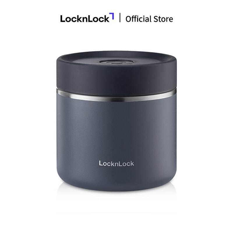 Bộ Hộp Cơm Giữ Nhiệt Locknlock Pump Vacuum Lunch Box (300Mlx2, 500Mlx1, Bộ Đũa V&agrave; Th&igrave;a, T&uacute;i) - 2 M&agrave;u (Be, Navy xanh nhạt) -  LHC8052S02 image number null